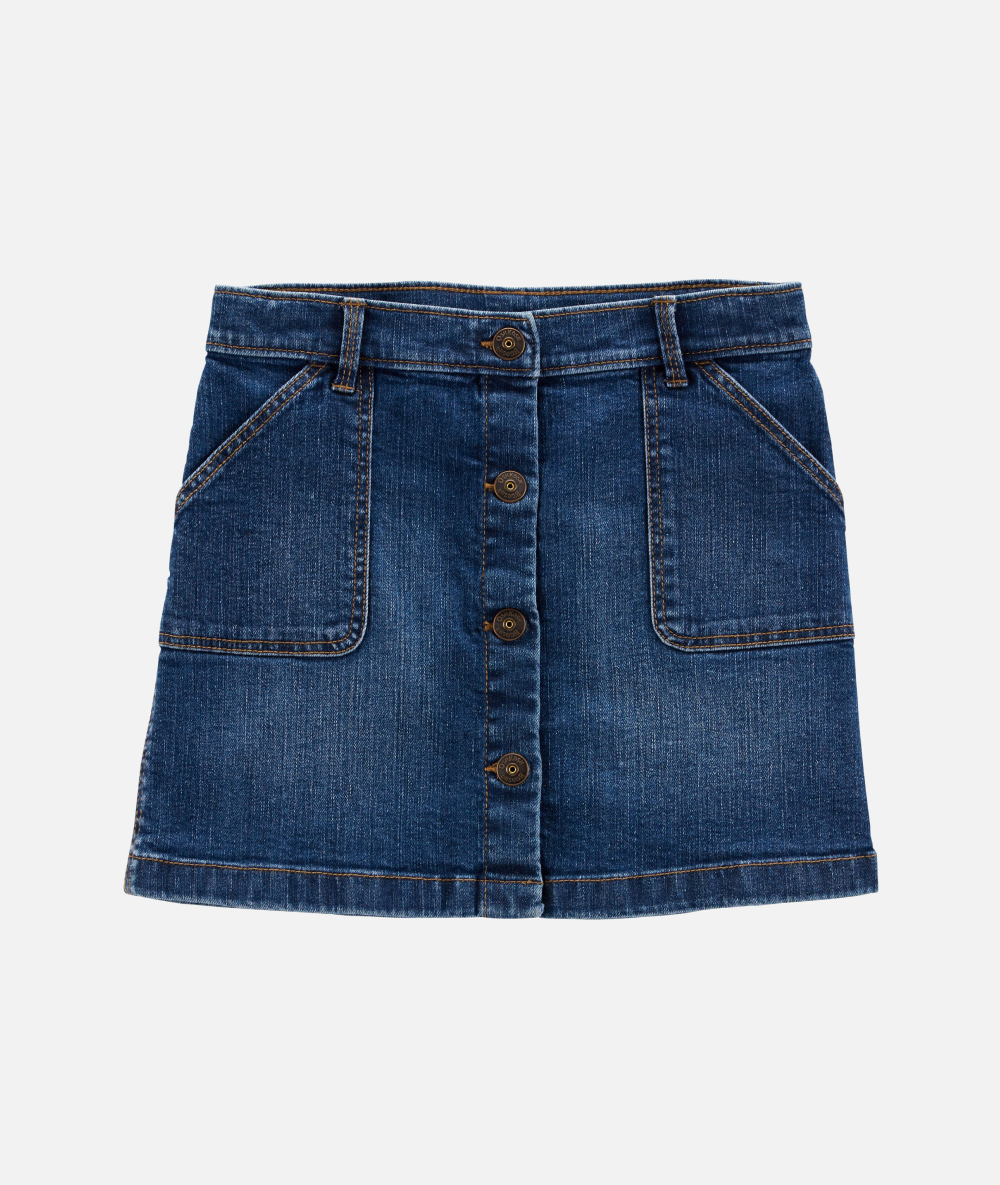 Belted Denim Shorts